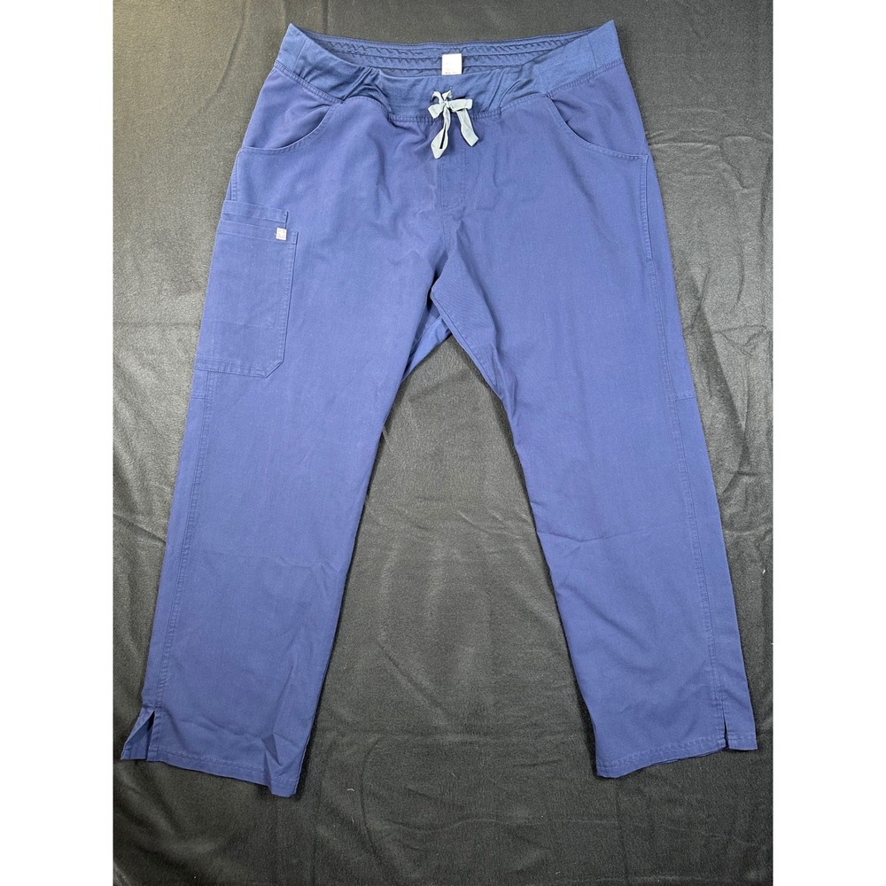 FIGS Technical Collection Womens XL Navy Blue Scrub Pants T21004 Cargo Pocket